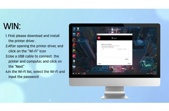 01 Deli Printer (เชื่อมต่อ Wi-Fi ผ่านคอมพิวเตอร์ Windows)
