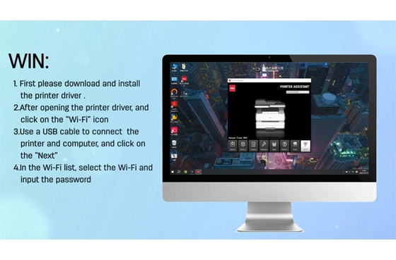01 Deli Printer (เชื่อมต่อ Wi-Fi ผ่านคอมพิวเตอร์ Windows)