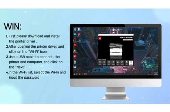 เครื่องพิมพ์ Deli (เชื่อมต่อ Wi-Fi ผ่านคอมพิวเตอร์ Windows)