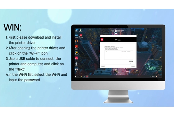 02 Deli Printer (เชื่อมต่อ Wi-Fi ผ่านคอมพิวเตอร์ Windows)