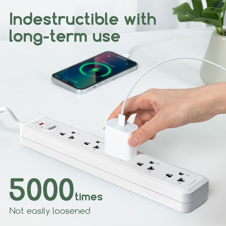 ct461 3 holes 3m thai conventional power strip supplier